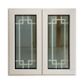 Thailand beige color mirror tinted green privacy protecting tempered double glass casement aluminium window for bedroom